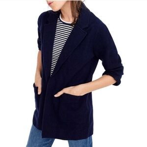 J. Crew Sophie Open Front Cardigan Sweater Blazer Navy XXS